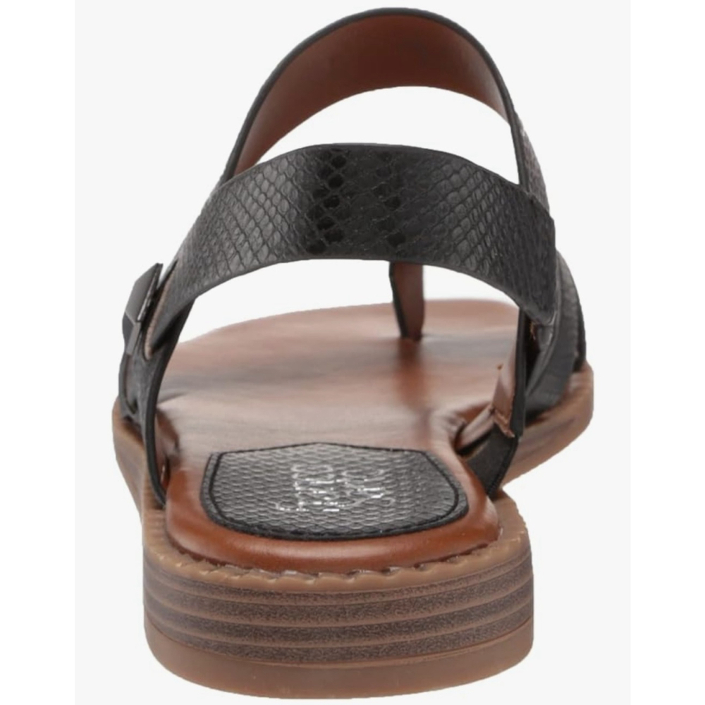 Franco Sarto Women's BLACK SNAKE Flat Slingback Sandal Flip Flops - 7 M - Picture 7 of 14